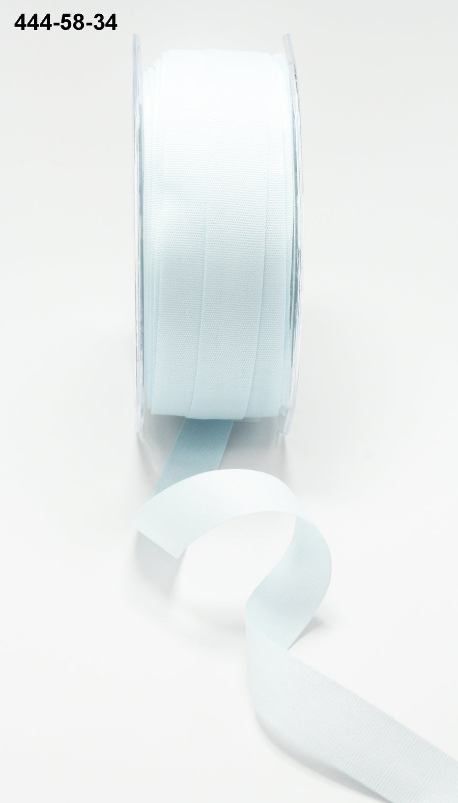 5/8 Inch Faux Lightweight Linen Ribbon with Woven Edge – 444-58-34 Light Blue