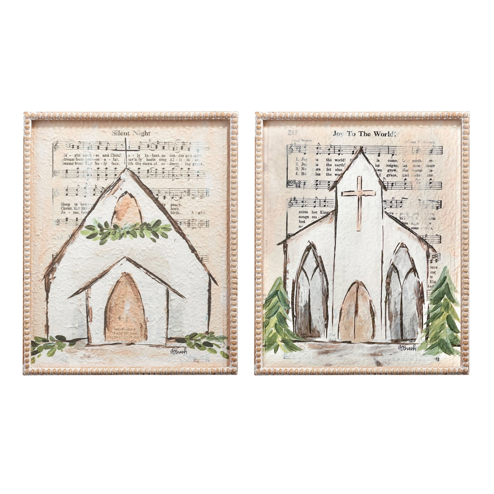 18" Sheet Music Church Framed Print