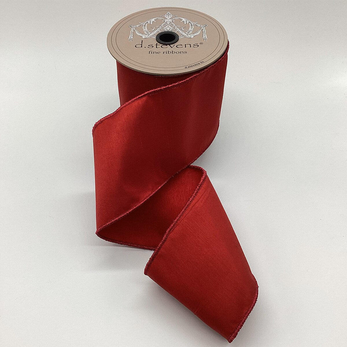 Crimson Faux Dream Dupion Ribbon 4 Inch x 10 Yards