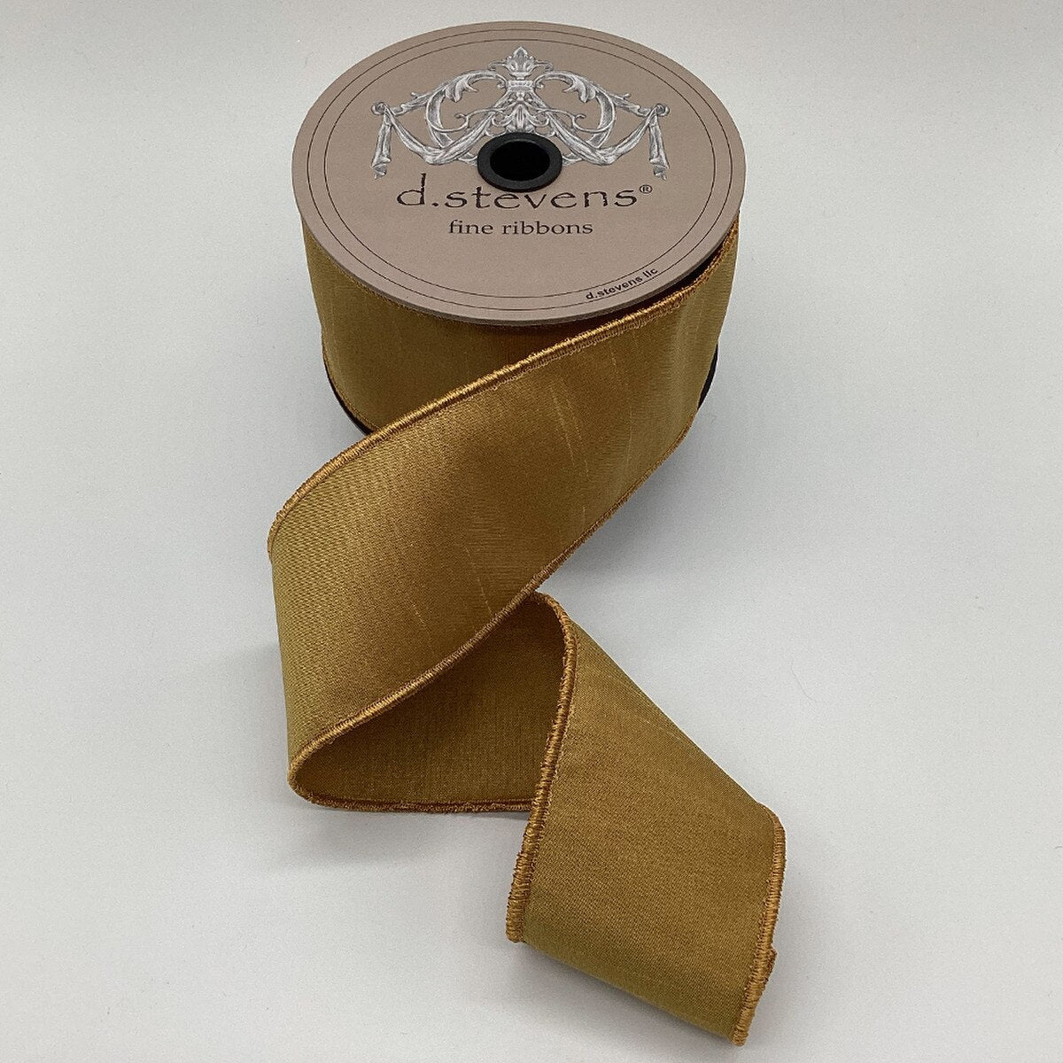 Bronze Faux Dream Dupion Ribbon 2.5 Inch x 10 Yards