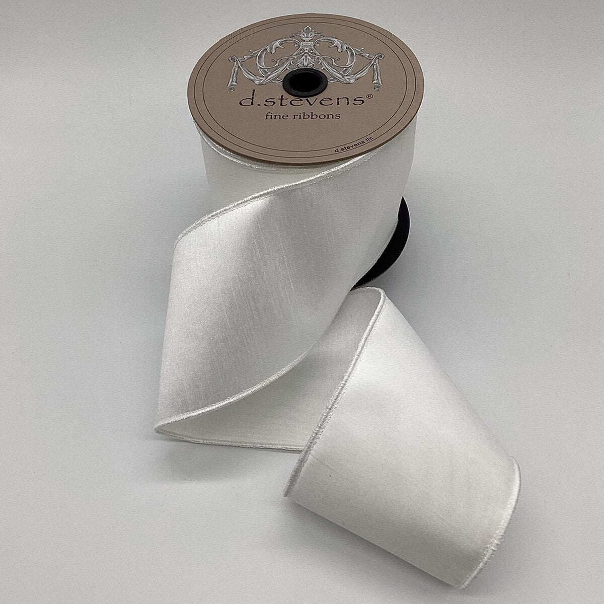 Snow White Faux Dream Dupion Ribbon 4 Inch x 10 Yards