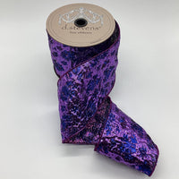 Jacquard Ribbon Blue Purple 4 Inch x 10 Yards