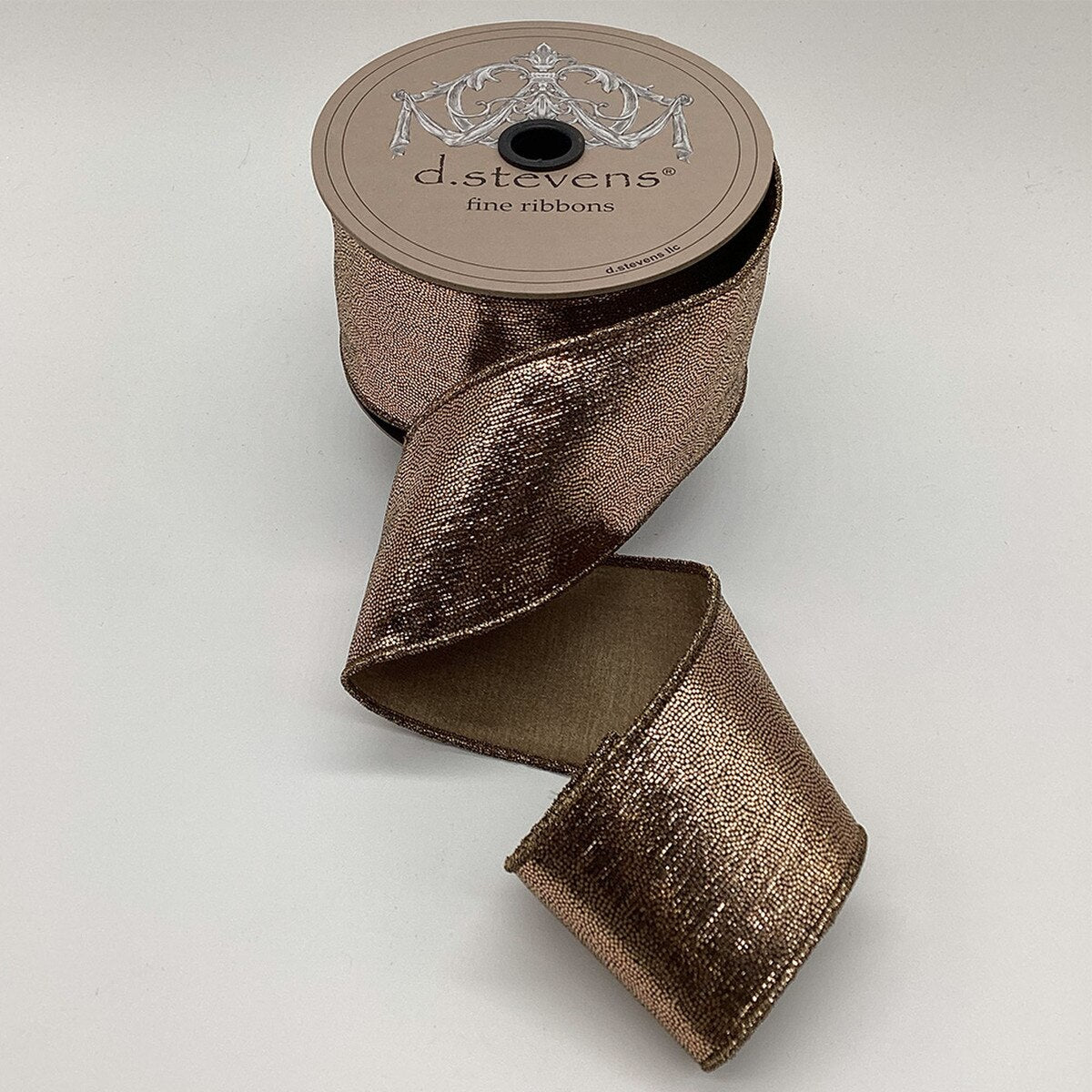 Copper Brown Metallic Micro Dots Ribbon 2.5 Inch x 10 Yds