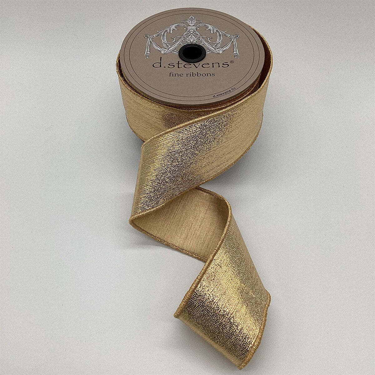 Gold Metallic Micro Dots Ribbon 2.5 Inch x 10 Yards