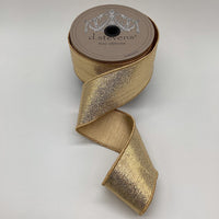 Gold Metallic Micro Dots Ribbon 2.5 Inch x 10 Yards