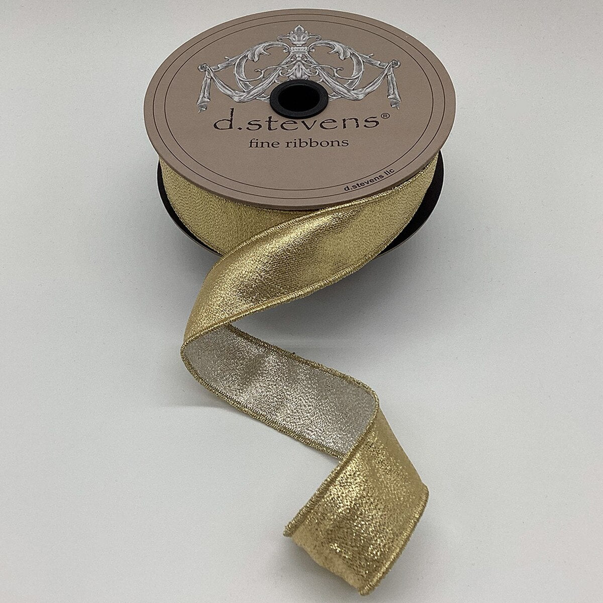 Gold Brushed Metallic Ribbon 1 Inch x 10 Yards