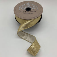 Gold Brushed Metallic Ribbon 1 Inch x 10 Yards