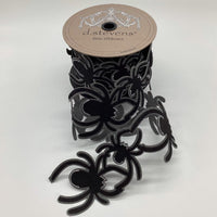 Black Grey Ribbon Felt Cut Out Spiders 3