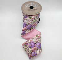 Cosmo Flowers Taffeta Ribbon Pink Lavender Ivory 4