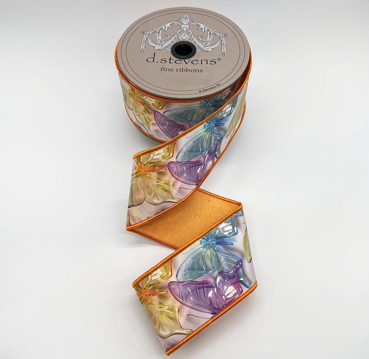 Colorful Butterflies Taffeta Acrylic Mix Ribbon 2.5" x 10 Yds