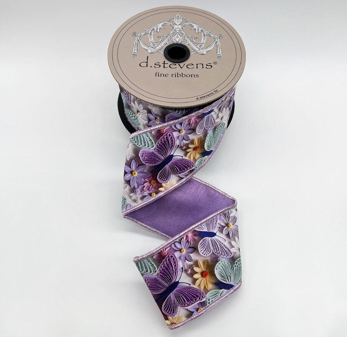 Lavender Mint Buttercream Taffeta Ribbon 2.5" x 10 Yds