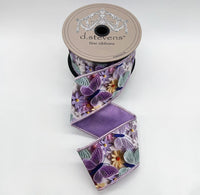 Lavender Mint Buttercream Taffeta Ribbon 2.5