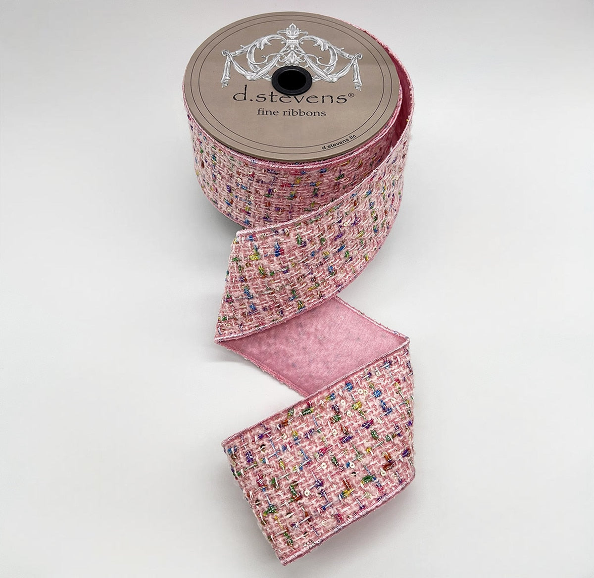 Boucle Ribbon Pink Blue Green Yellow 2.5 Inch x 10 Yds