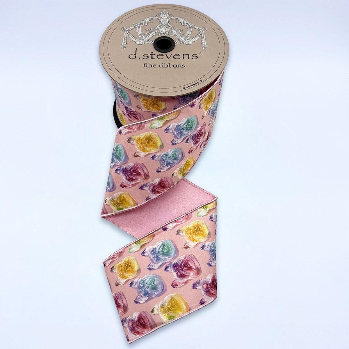 Colorful Taffeta Acrylic Mix Ribbon Pink Yellow Teal 4" x 10 Yds