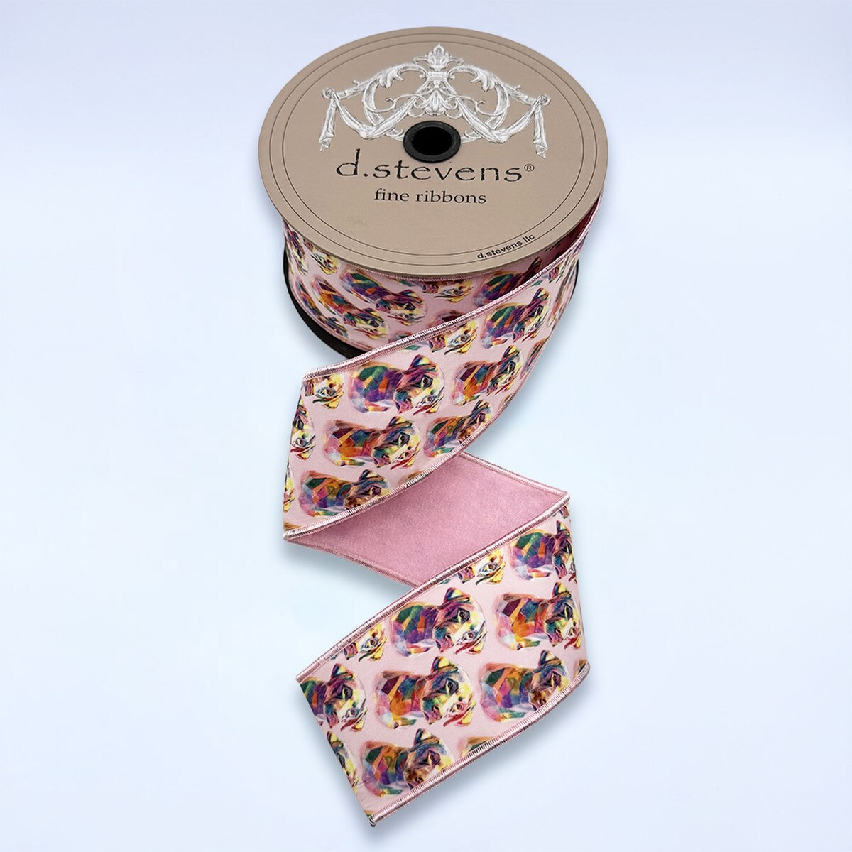 Colorful Taffeta Acrylic Mix Ribbon Pink Yellow Teal 2.5" x 10 Yds
