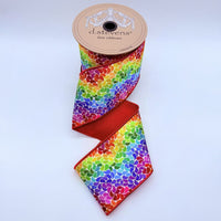 Boteh Satin Ribbon Aqua Red Purple Blue 4