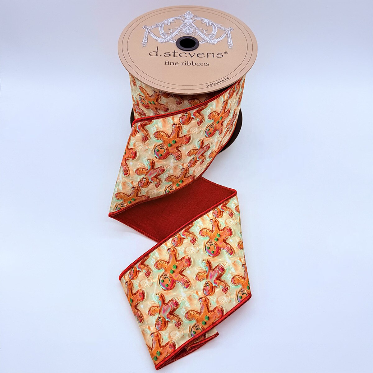 Gingerbread Red Taffeta Ribbon 4" X 10 Yds