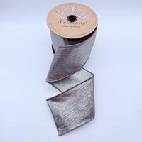 Pewter Ribbon Metallic Brushed Lines Silver Back 4
