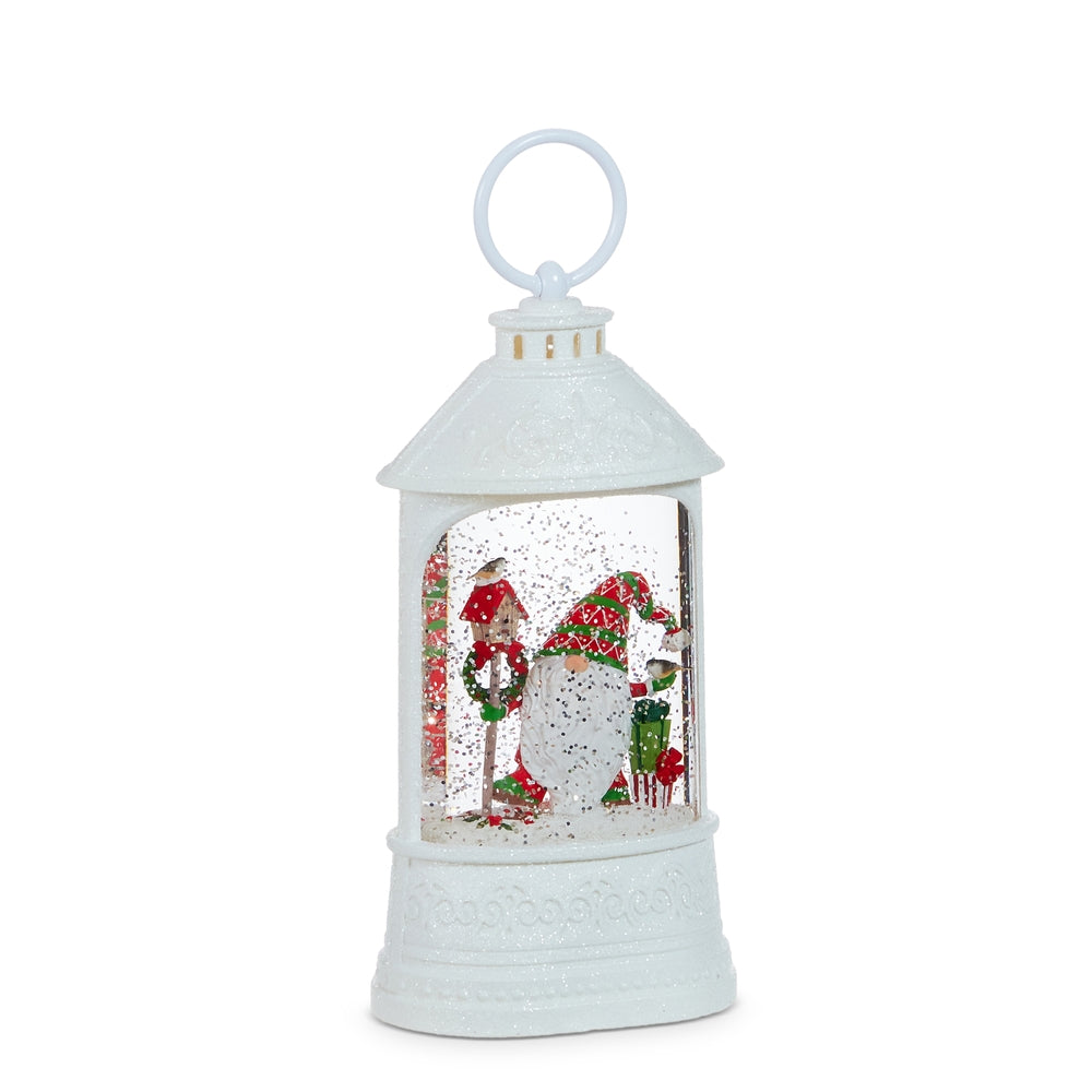 8.25" Winter Wonderland Gnome Lighted Water Lantern