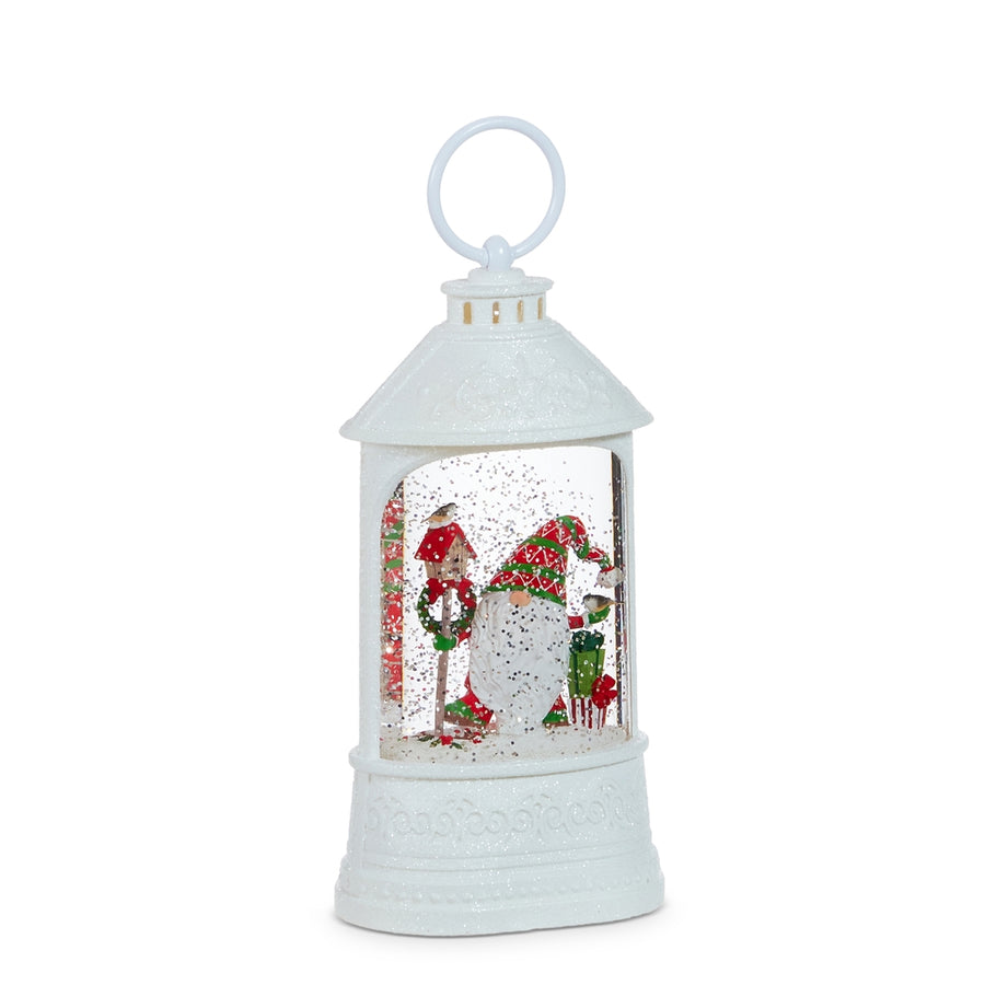8.25" Winter Wonderland Gnome Lighted Water Lantern