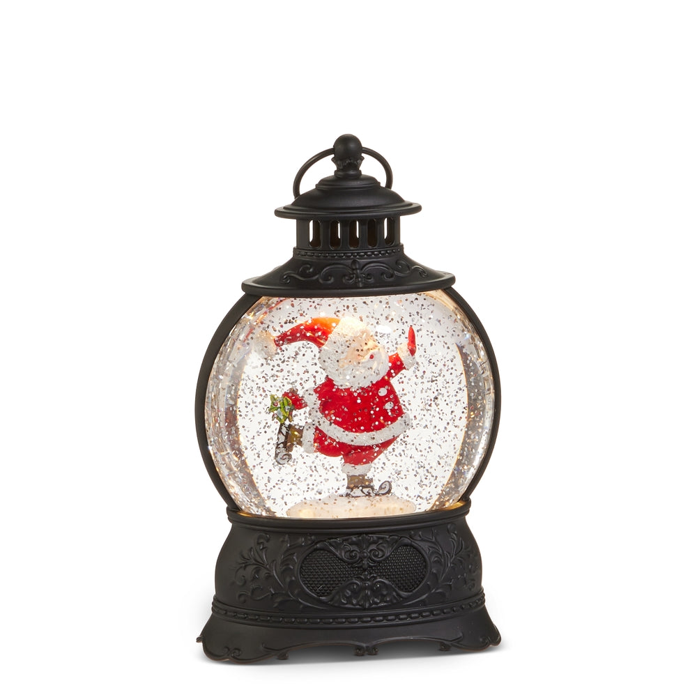 8" The Magic of Christmas Skating Santa Musical Lighted Water Lantern