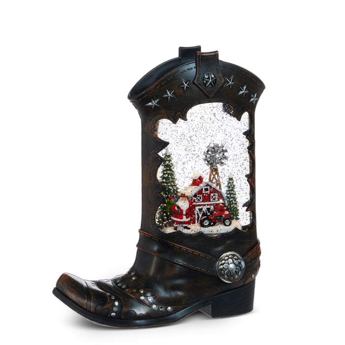 10" Santa Lighted Water Boot