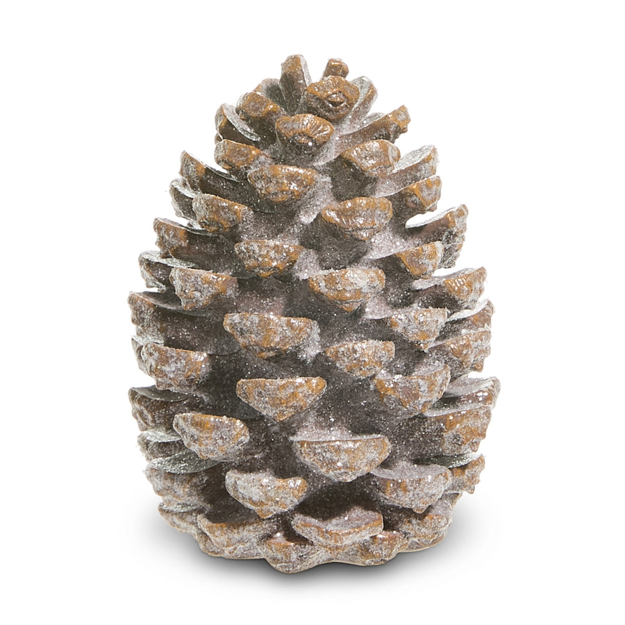 9" Iced Pinecone