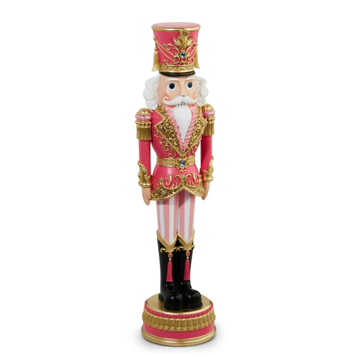 Lighted Pink Nutcracker 36 Inch Made of Stone Powder