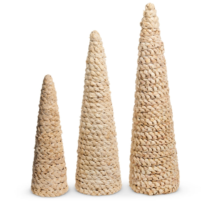 23.5" Natural Rattan Cone Trees