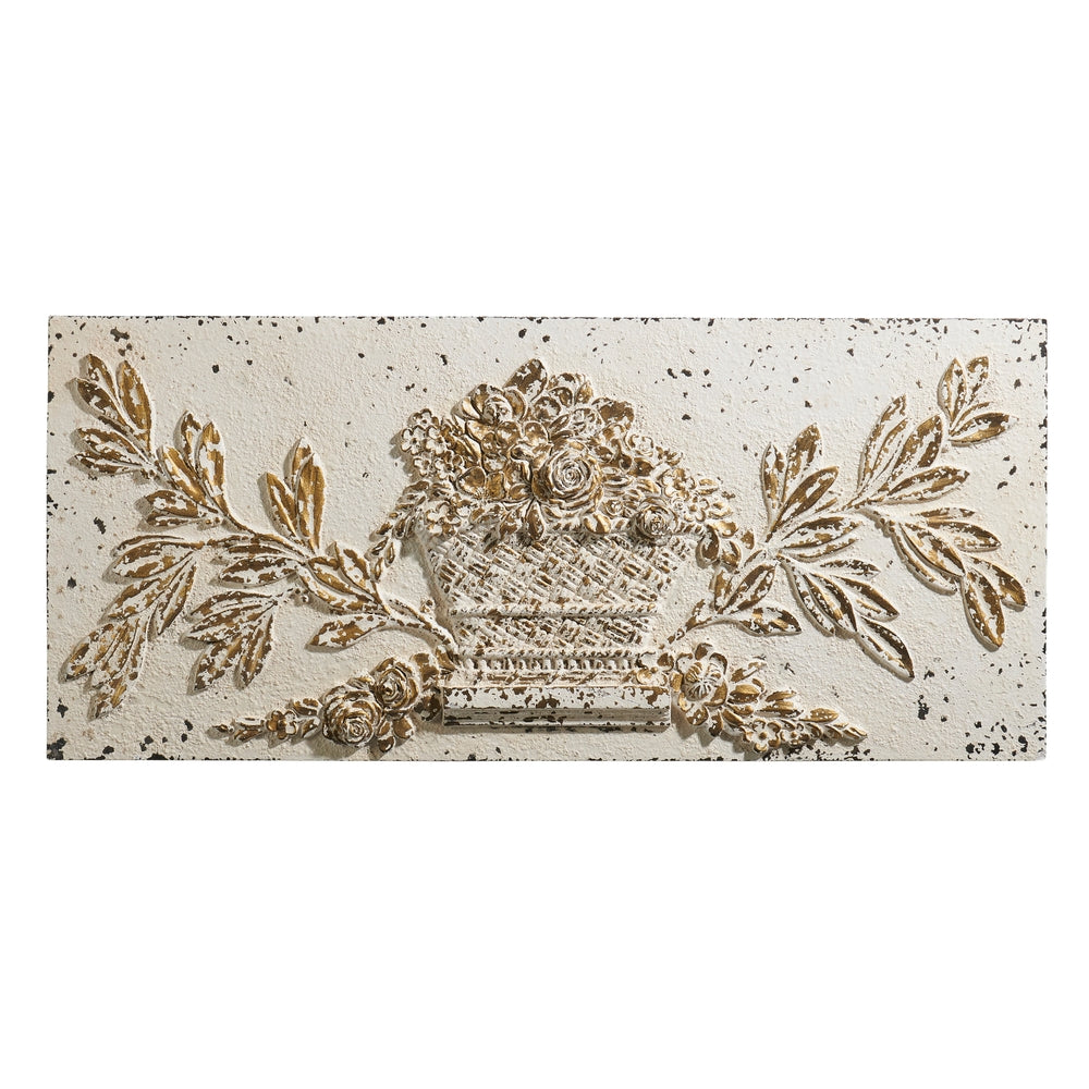 42" Distressed Embossed Wall Art