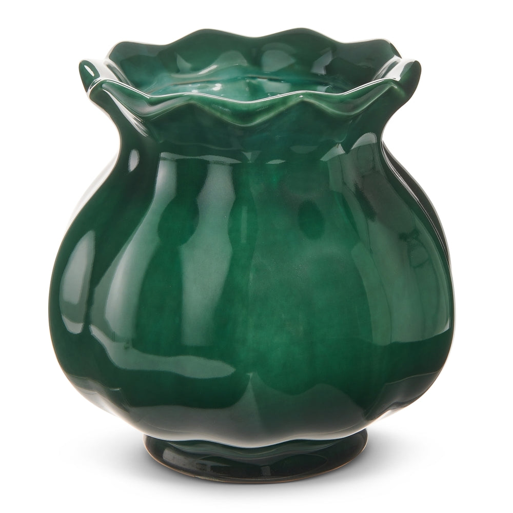 7" Verdigris Green Bud Planter