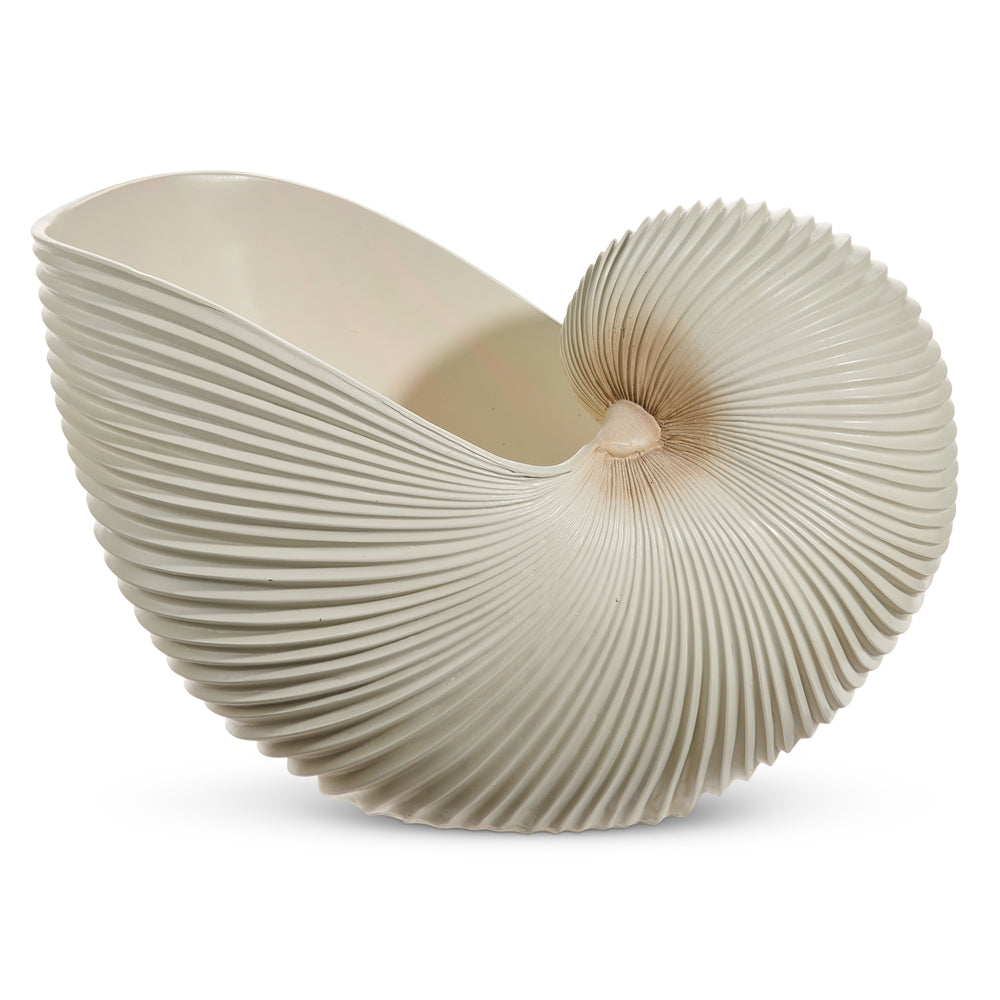 15.5" Cream Ribbed Shell