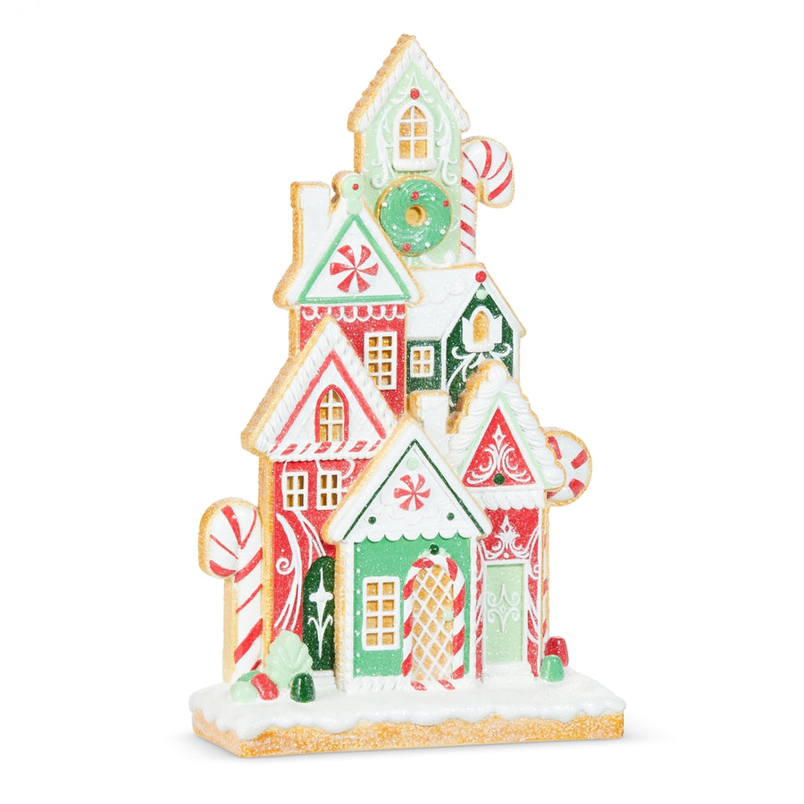 16" Peppermint Gingerbread Village