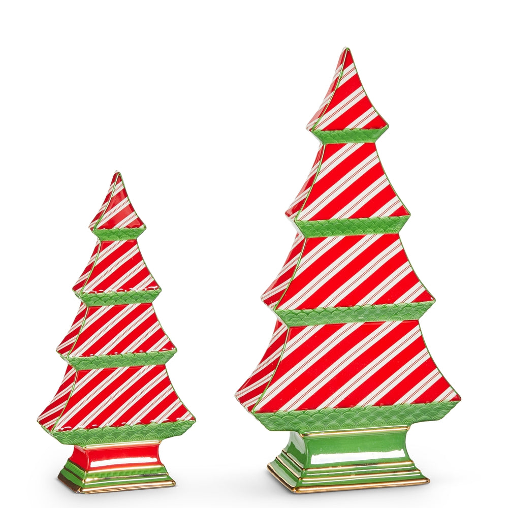 12.25" Candy Cane Stripe Tabletop Trees