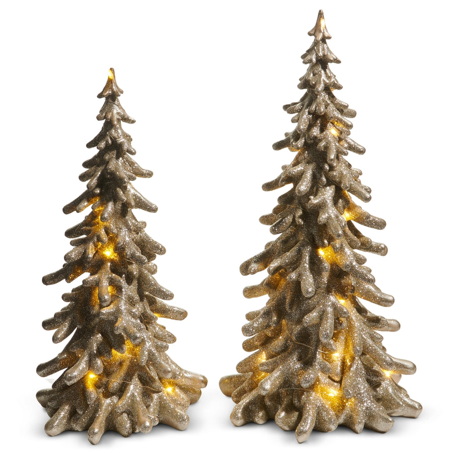 18" Champagne Glitter Trees