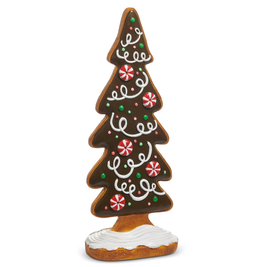 19.5" Chocolate Frosted Gingerbread Tree