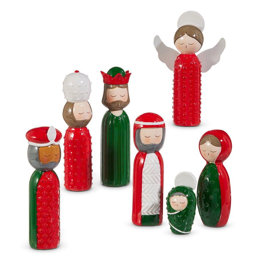 5.75" Peg Figurine Nativity
