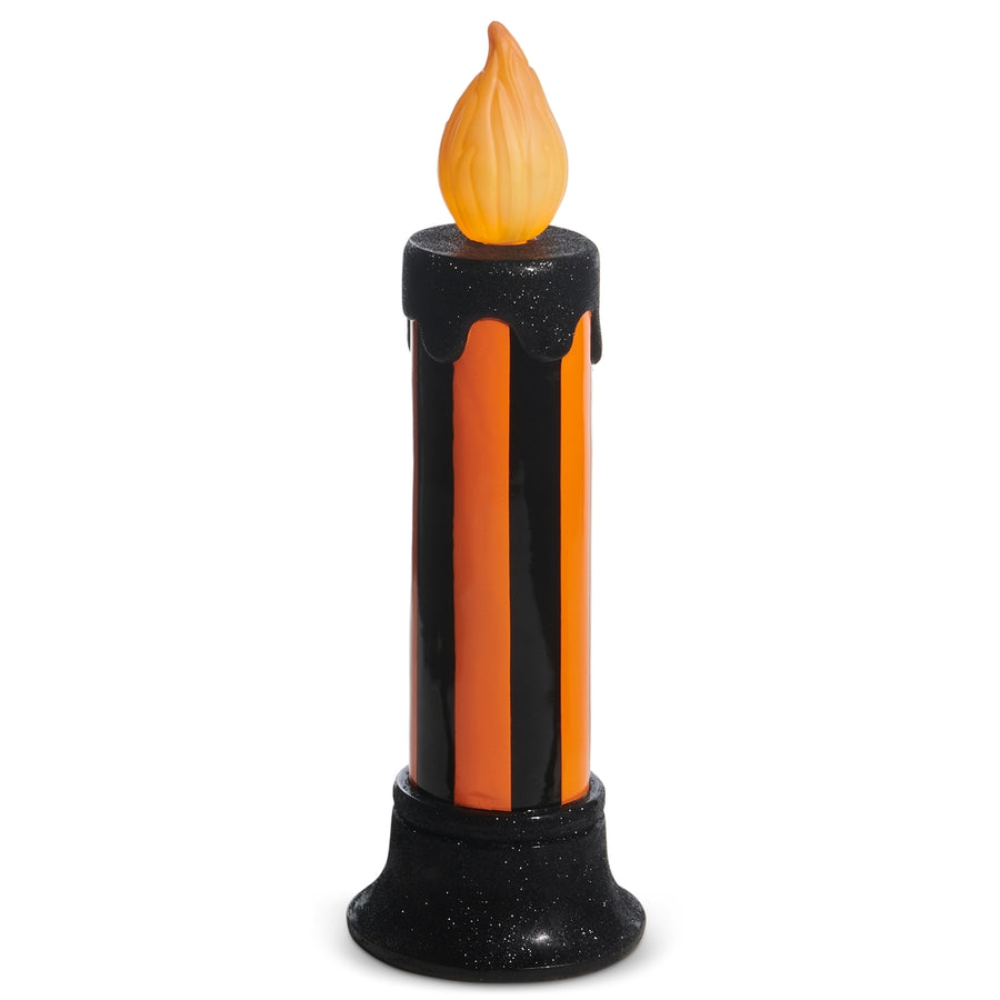 29" Orange and Black Battery Operated Candle