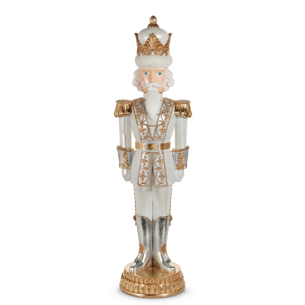 36" White and Gold Nutcracker