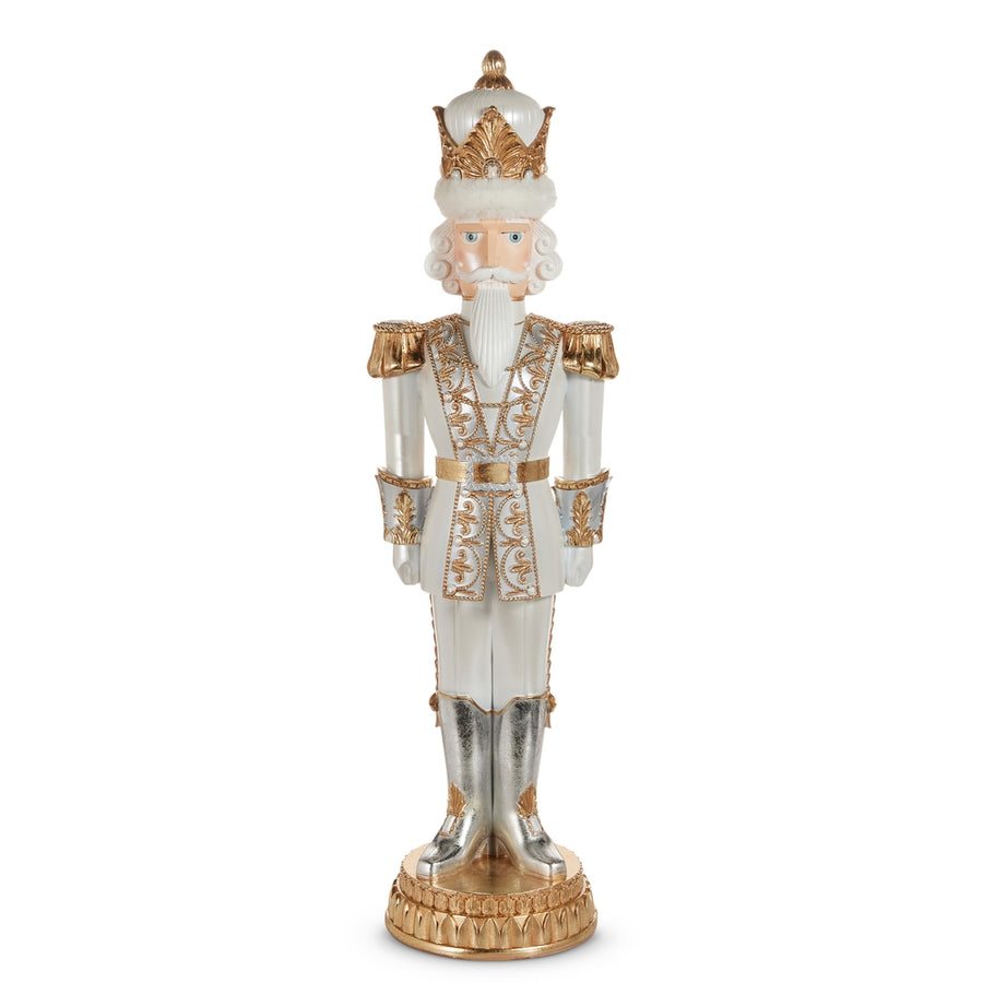36" White and Gold Nutcracker