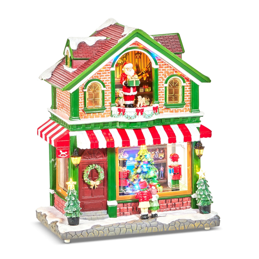 16" Lighted Musical Toy Shop