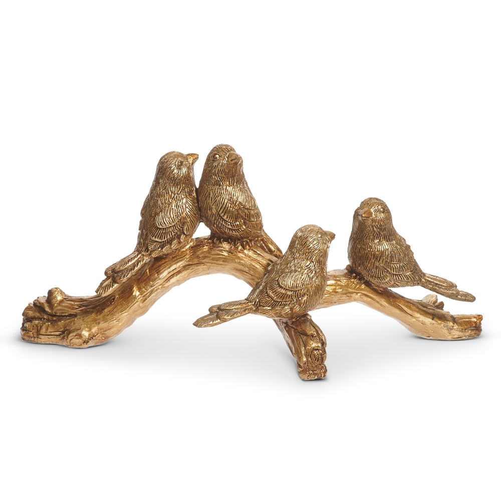 9.75" Birds on Branch in Gold