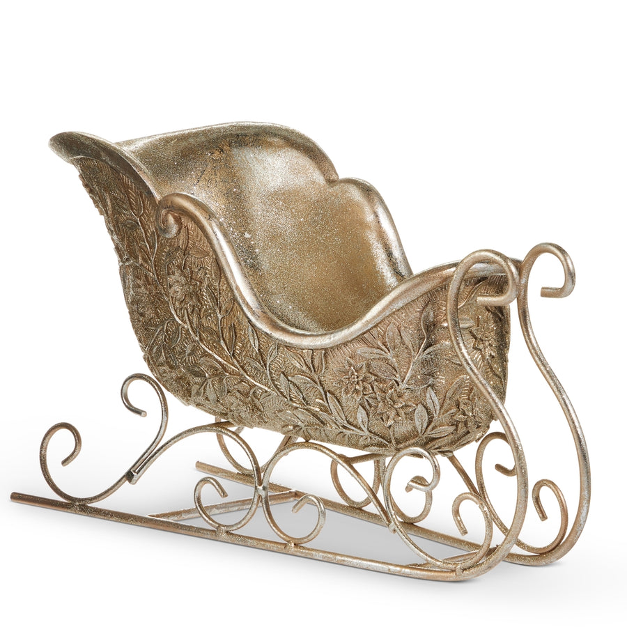 14.75" Silver Antique Sleigh