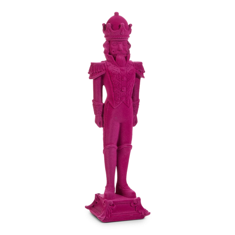 14.25" Pink Flocked Nutcracker