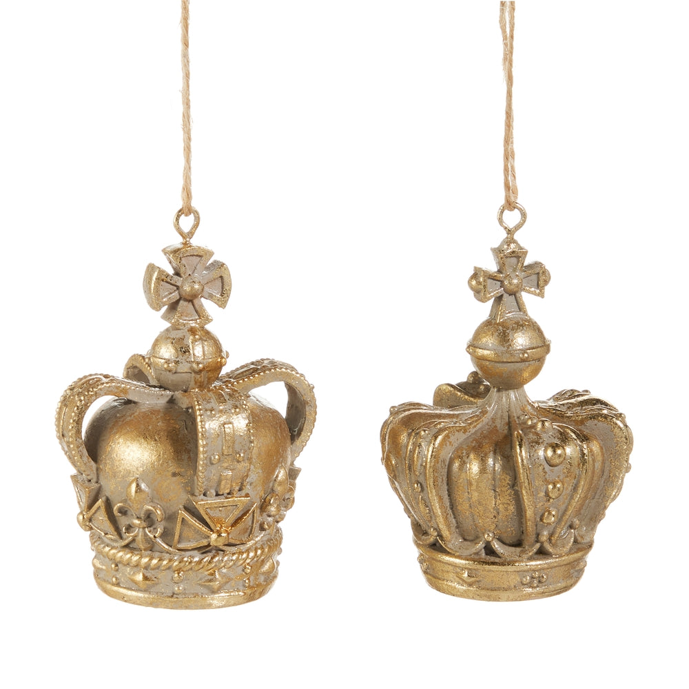 3" Gold Crown Ornament