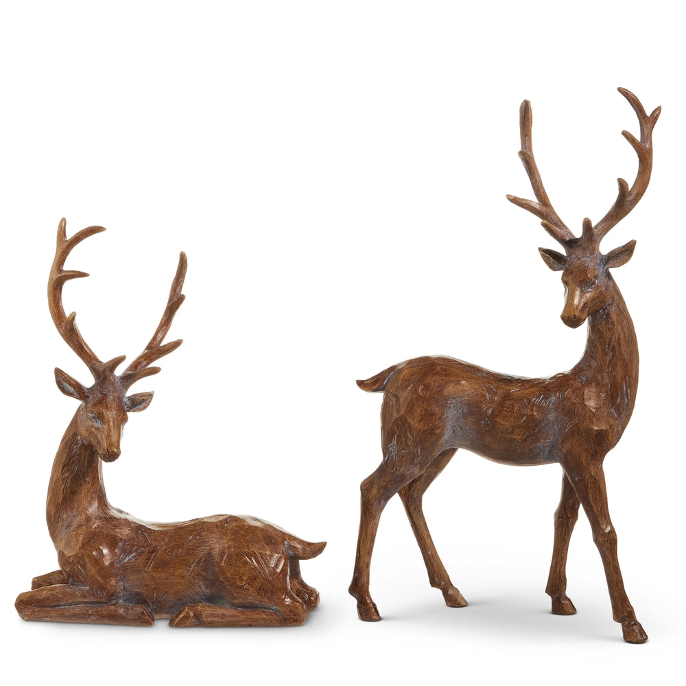 18.5" Wood Look Deer