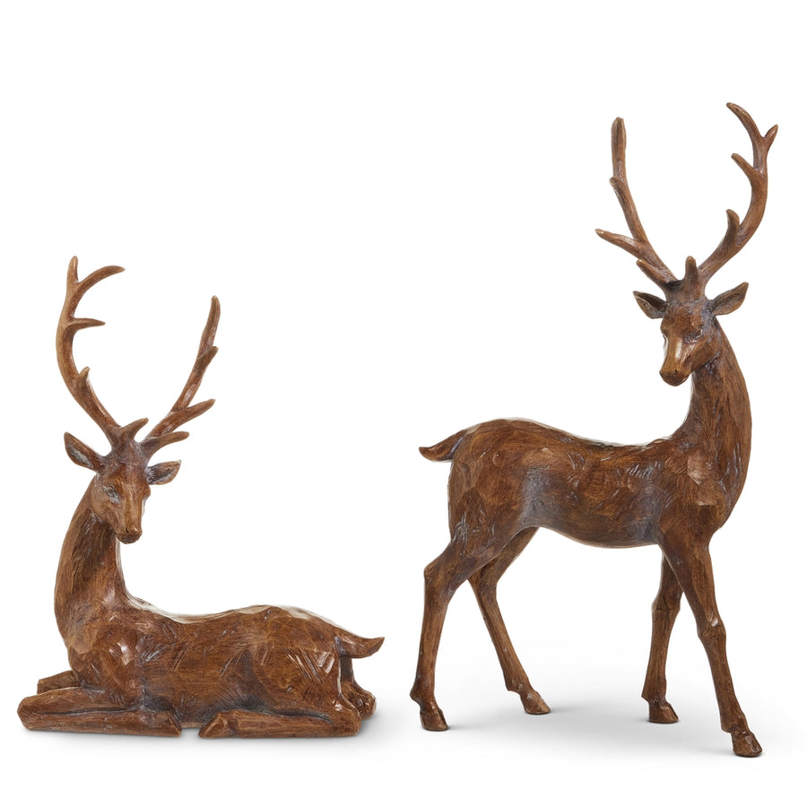 18.5" Wood Look Deer