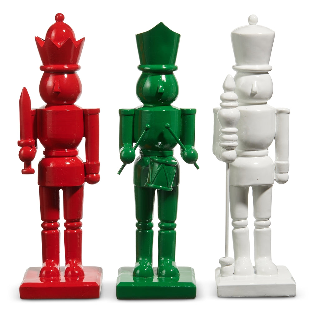 10" Red, White and Green Nutcracker
