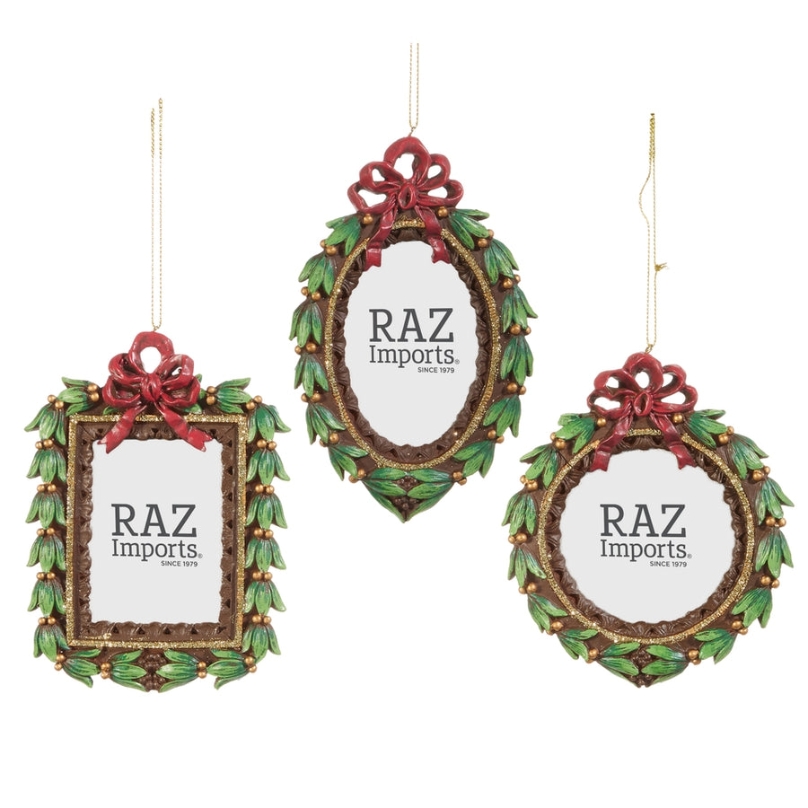 5.5" Frame with Bow Ornament