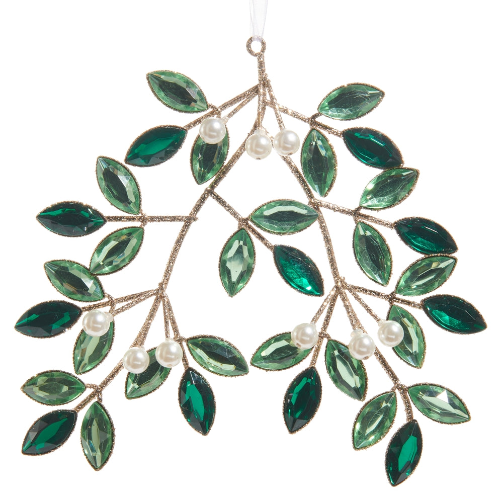6.5" Jeweled Mistletoe Ornament